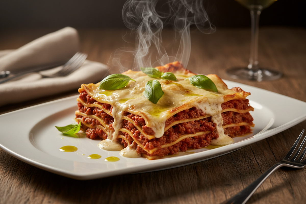 cinematic and gourmet lasagna