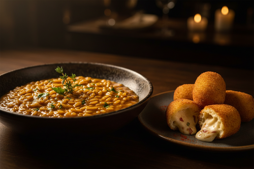 Taller Español: Arroz meloso & Croquetas de jamón serrano