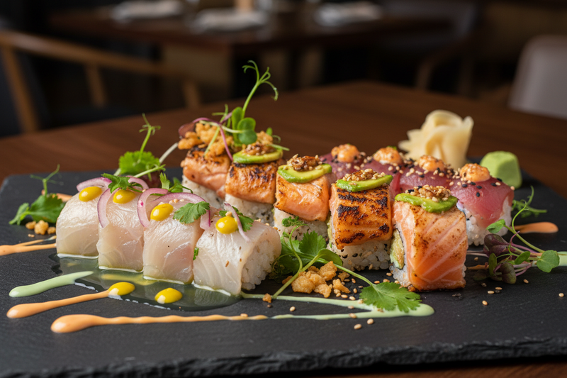 sushi nikkei acevichado y flambeados